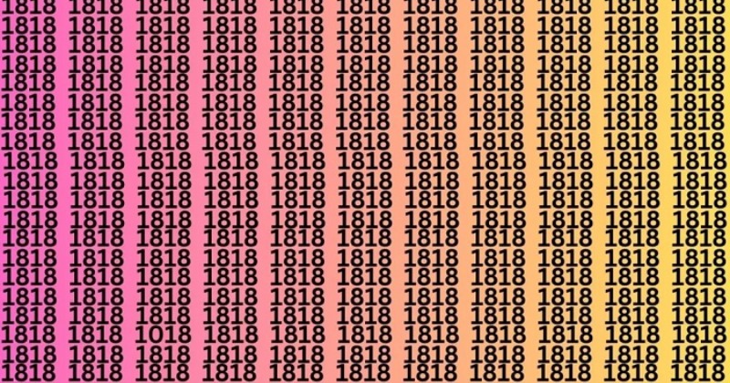 Optical Illusion: Can You Find The Number 1018 Among 1818?