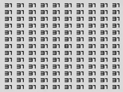 Find The Number 81 Among 31 In This Optical Illusion With High IQ