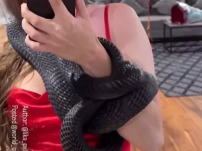 Girl with snake 