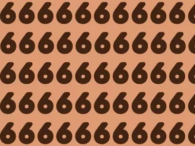 In A Sea Of 6s Find The Hidden Number 9 In Optical Illusion High IQ