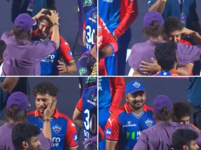 Kuldeep Yadav Is Hugged By SRK Like His Own Kid After KKR Vs DC Match