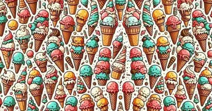 Optical Illusion: Can You Find The Hidden Cat Among Ice-Creams?