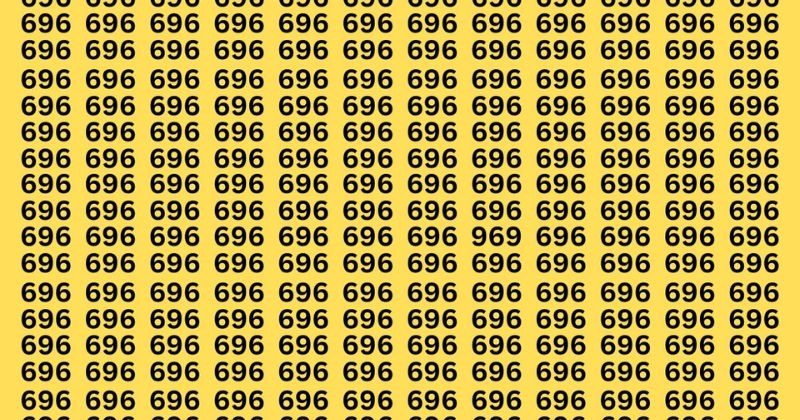 Optical Illusion: Find The Hidden Number 969 Among 696