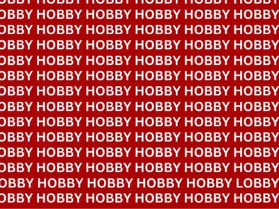 Optical Illusion Spot The Hidden Word 'Lobby' Among 'Hobby'