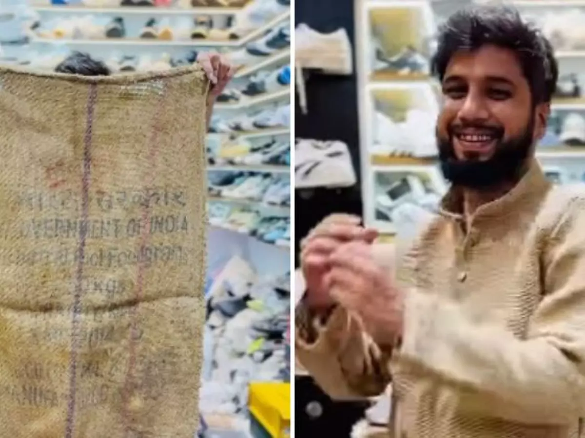 The Video Goes Viral After Man Wears A Kurta Set Made From A Sack Bag