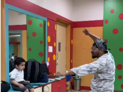 To Cheer Up A New Student On His First Day Of School The Teacher Dances To Bum Bum Bole