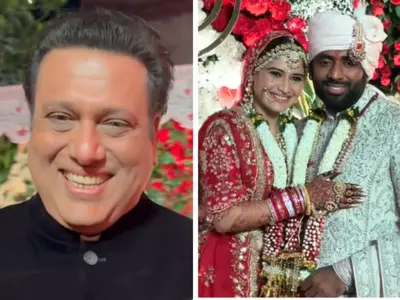 Kashmera Shah Touches Govinda's Feet At Arti Singh Wedding with Dipak Chauhan