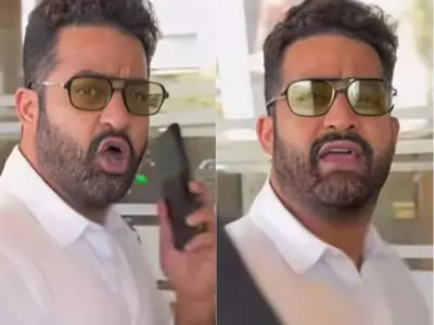 Jr NTR Angrily Shouts At Paparazzi As He Lands In Mumbai For War 2 Shoot