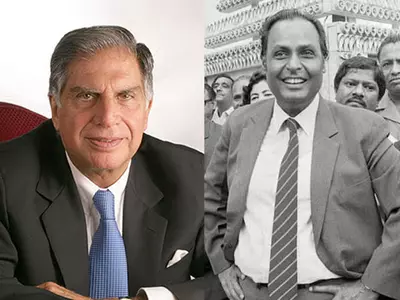 Ratan Tata and Dirubhai Ambani