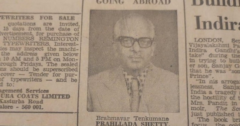 Old Newspaper Ad Congratulates Indian Travelling Abroad - See Pic