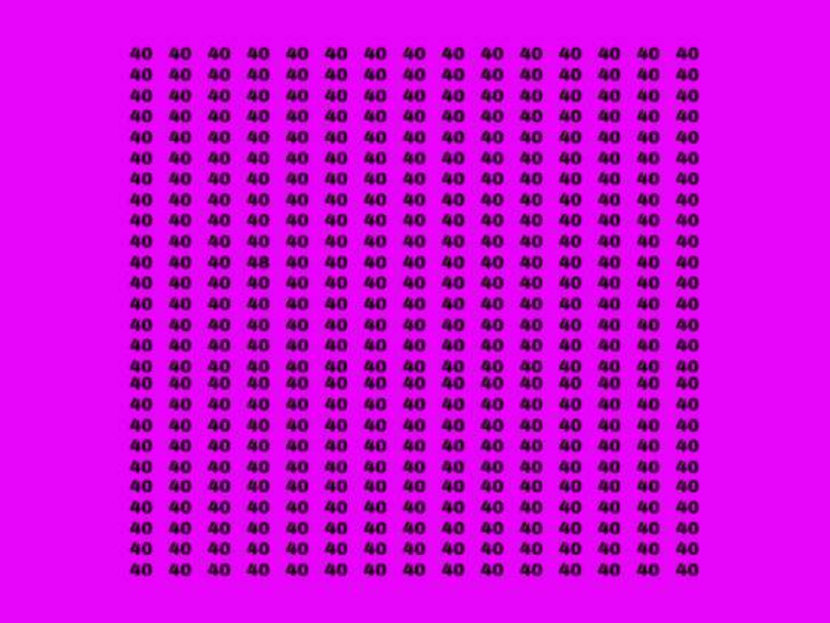 Brain teaser: 97% failed to spot 48 among 40s in 7 seconds