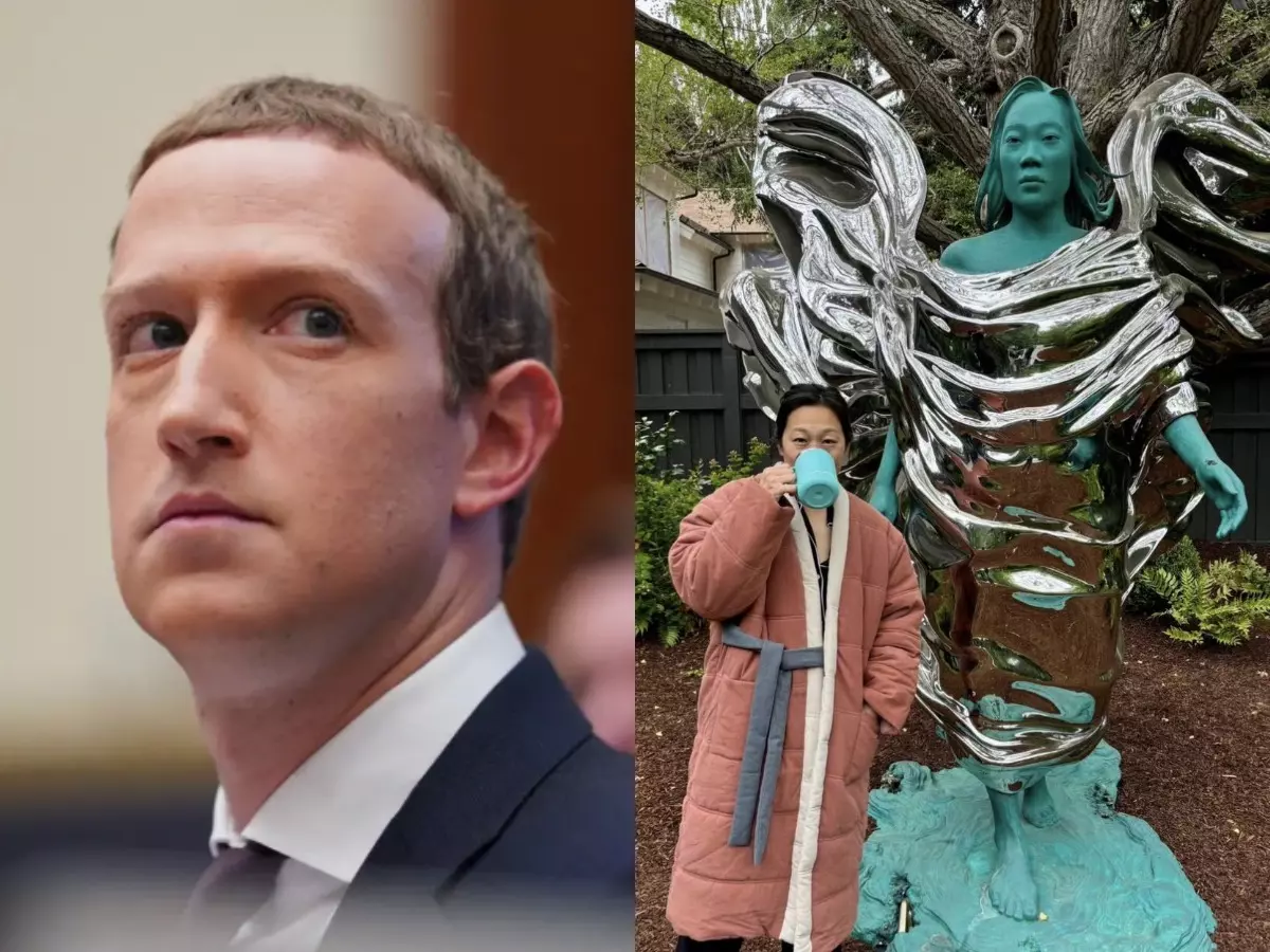 I apologise, Mark': Zuckerberg's unveiling of wife Priscilla's giant statue sparks 'eerie' reactions