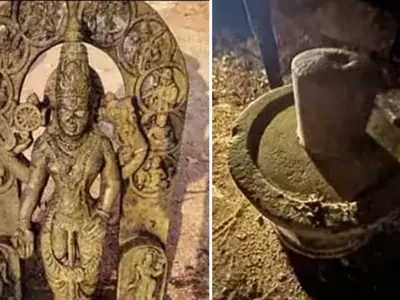A Centuries-old Vishnu Idol Similar To Ram Lalla Has Been Found In The Krishna River In Karnataka