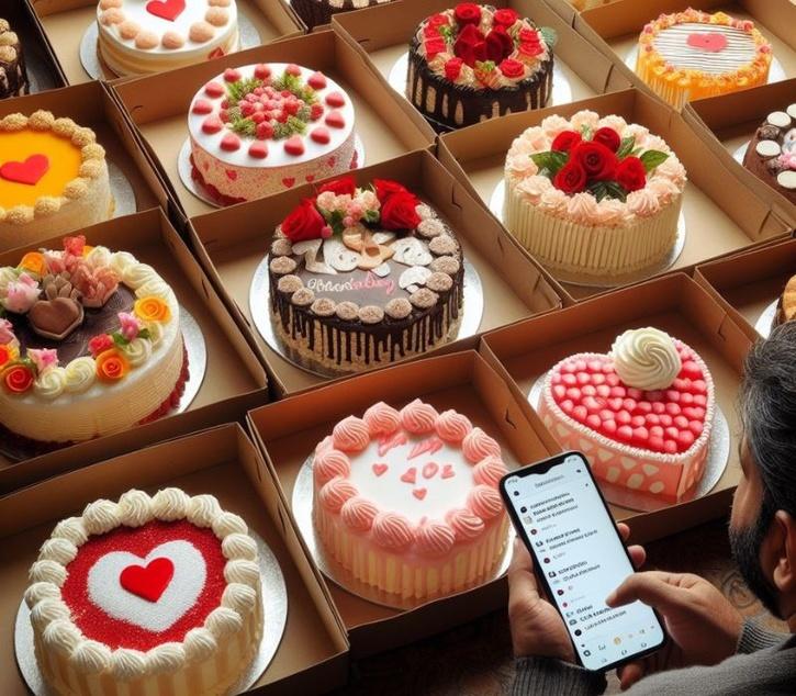 A Delhi man sent sixteen cakes to 16 different addresses on Valentine's Day