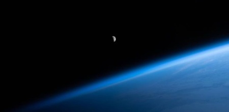 A Stunning Picture Captured By NASA Shows The Moon In Its Crescent Phase