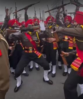 An award for the best marching contingent was awarded to the Sikh regiment