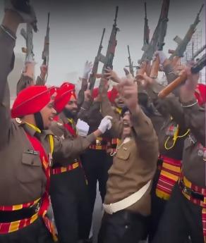 An award for the best marching contingent was awarded to the Sikh regiment