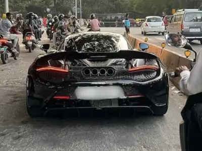 Bengaluru Bikers Crash While Recording McLaren Supercar