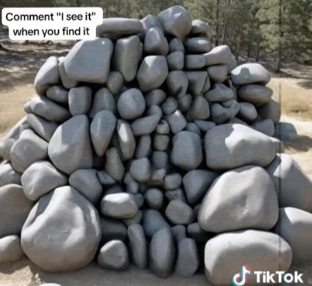 Discover the hidden message in the rocks through optical illusions with a high IQ