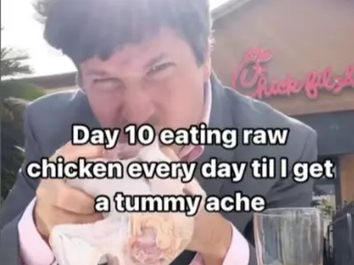 Man Eats Raw Chicken Daily, Awaits A Stomach Ache 