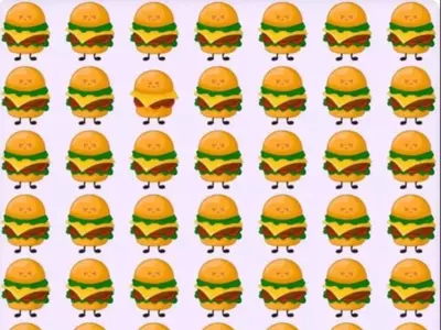 See If You Can Find The Odd One Out In This Picture Of Cheeseburgers In This Viral Optical Illusion