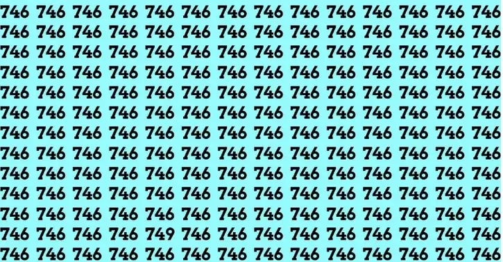 This Optical Illusion Shows You How To Find The Number 749 Among 746 In Just 10 Seconds