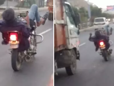 Video Goes Viral After A Man Uses His Phone While Riding His Bike With His Legs