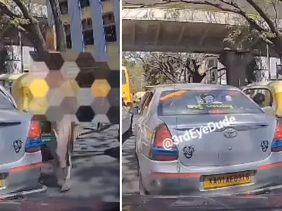 When A Woman Suddenly Opened Her Cab Door On A Busy Road In Karnataka