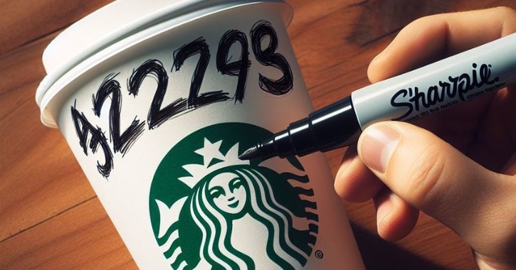 She discreetly scribbled his phone number on her Christmas cappuccino cup with a marker.
