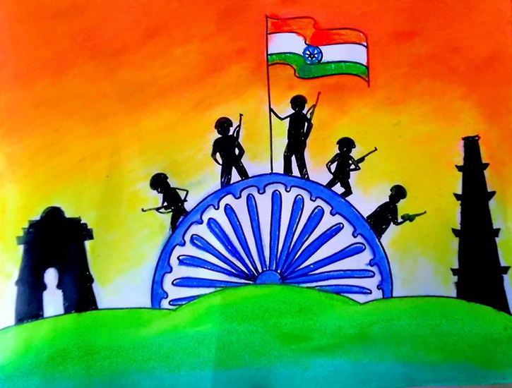 republic day drawing. republic day poster drawing. republic day chart  drawing. | By Easy Drawing SAFacebook