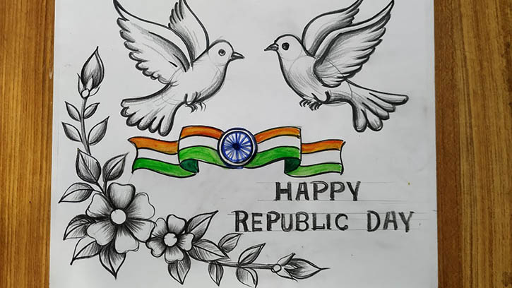 Republic Day Drawing / Republic Day Drawing Easy Steps / Republic Day  Poster Drawing / Independence | Poster drawing, Republic day, Easy drawings