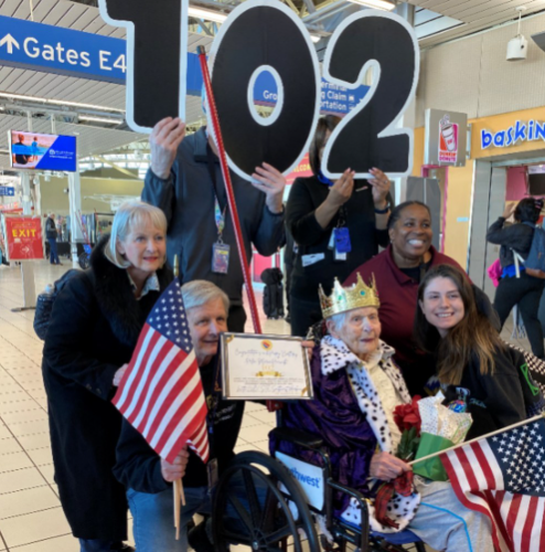 Heartfelt Post Shows Airline Surprising 102-Year-Old WWII Veteran on Her Birthday