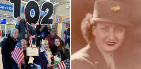A Wholehearted Post Shows An Airline Surprising A 102-year-old Wwii Veteran On Her Birthday