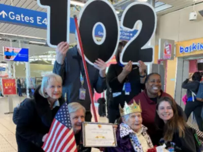 A Wholehearted Post Shows An Airline Surprising A 102-year-old Wwii Veteran On Her Birthday