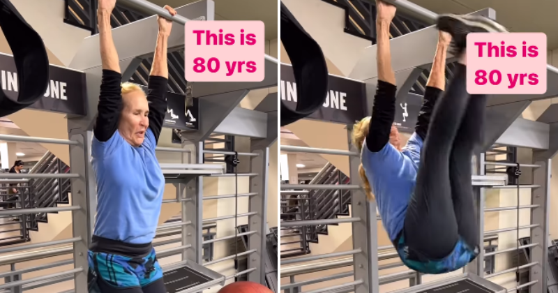 Woman becomes a fitness model after working out with her 80-year