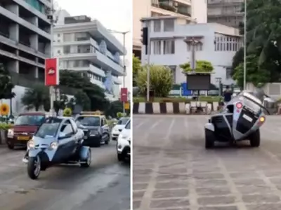 An Amazing 3-wheeler Is Spotted On The Streets Of Mumbai It Leaves Netizens In Awe