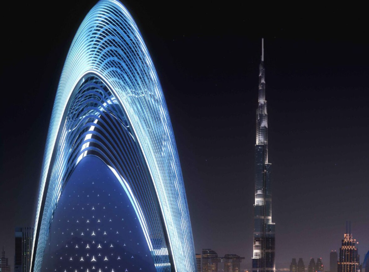 A 65-story residential tower with the Mercedes-Benz brand valued at $1 billion was inaugurated in Dubai