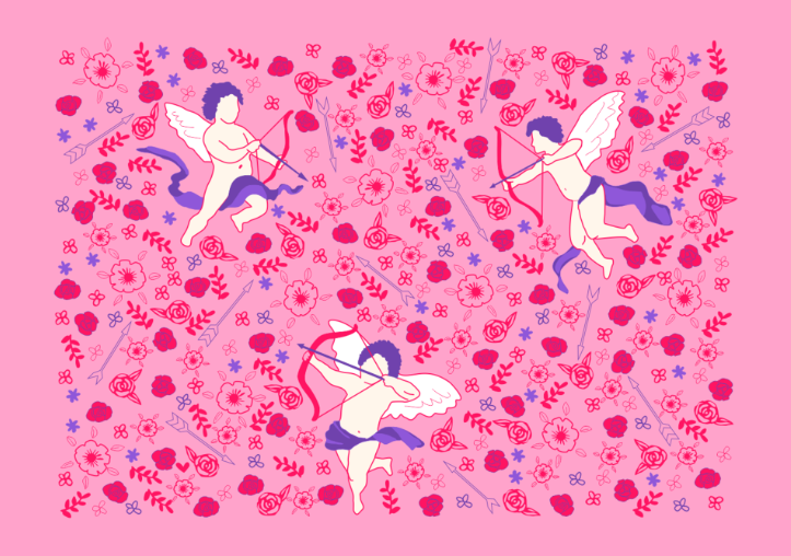 Find the hearts of these Cupids using a high IQ optical illusion