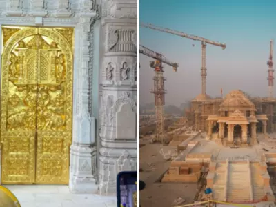 In The Ayodhya Ram Janmabhoomi Temple, The First 'Golden Gate' Has Been Installed