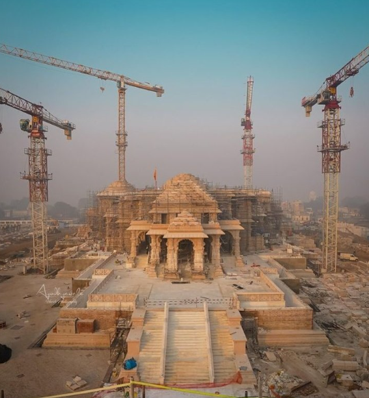 At the Ayodhya Ram Janmabhoomi temple, the first 