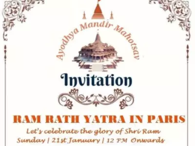 It Was A Day Before Ram Pratishtha In Ayodhya That Paris Was Gripped By Ram Fever As Rath Yatra And Puja Will Take Place At The Eiffel Tower