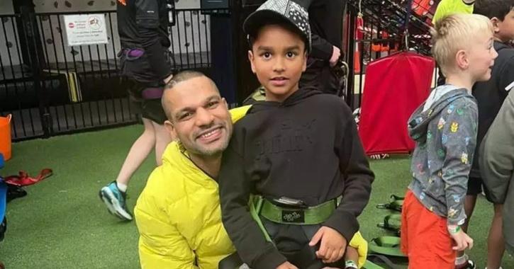     Shikhar Dhawan talks about his son 