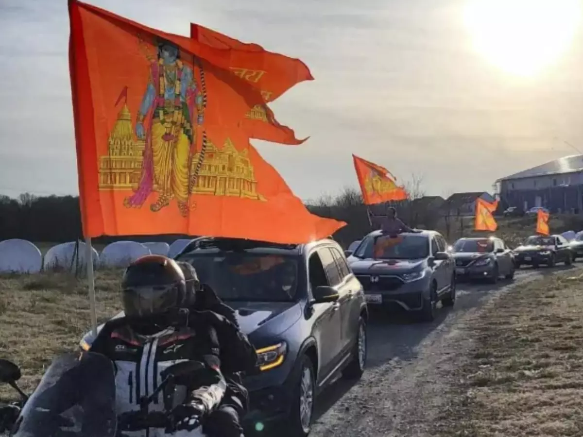 The Consecration Of Ram Mandir Is Preceded By A Huge 200-car Rally In The US