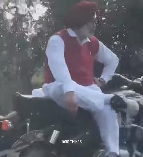 Punjabi man who performed Royal Enfield hands-free stunt caught the attention of the internet