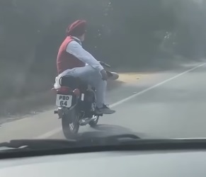 Punjabi man who performed Royal Enfield hands-free stunt caught the attention of the internet