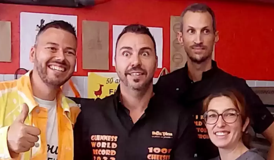 French chefs broke the world record for the most types of cheese on pizza