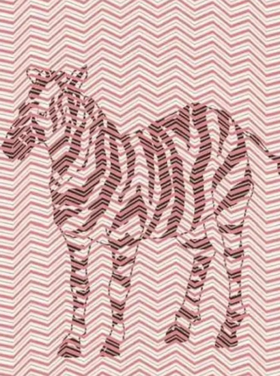 Try to find the hidden animal in this optical illusion with a zigzag pattern