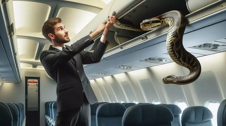Live Snake Found On Thai Air Asia Flight