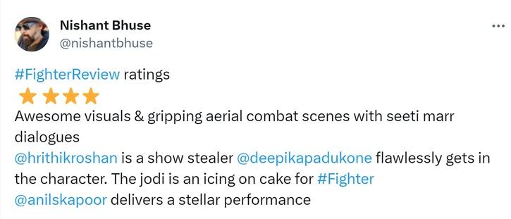 Fighter Review: Fans Call Deepika Padukone And Hrithik Roshan's Movie ...