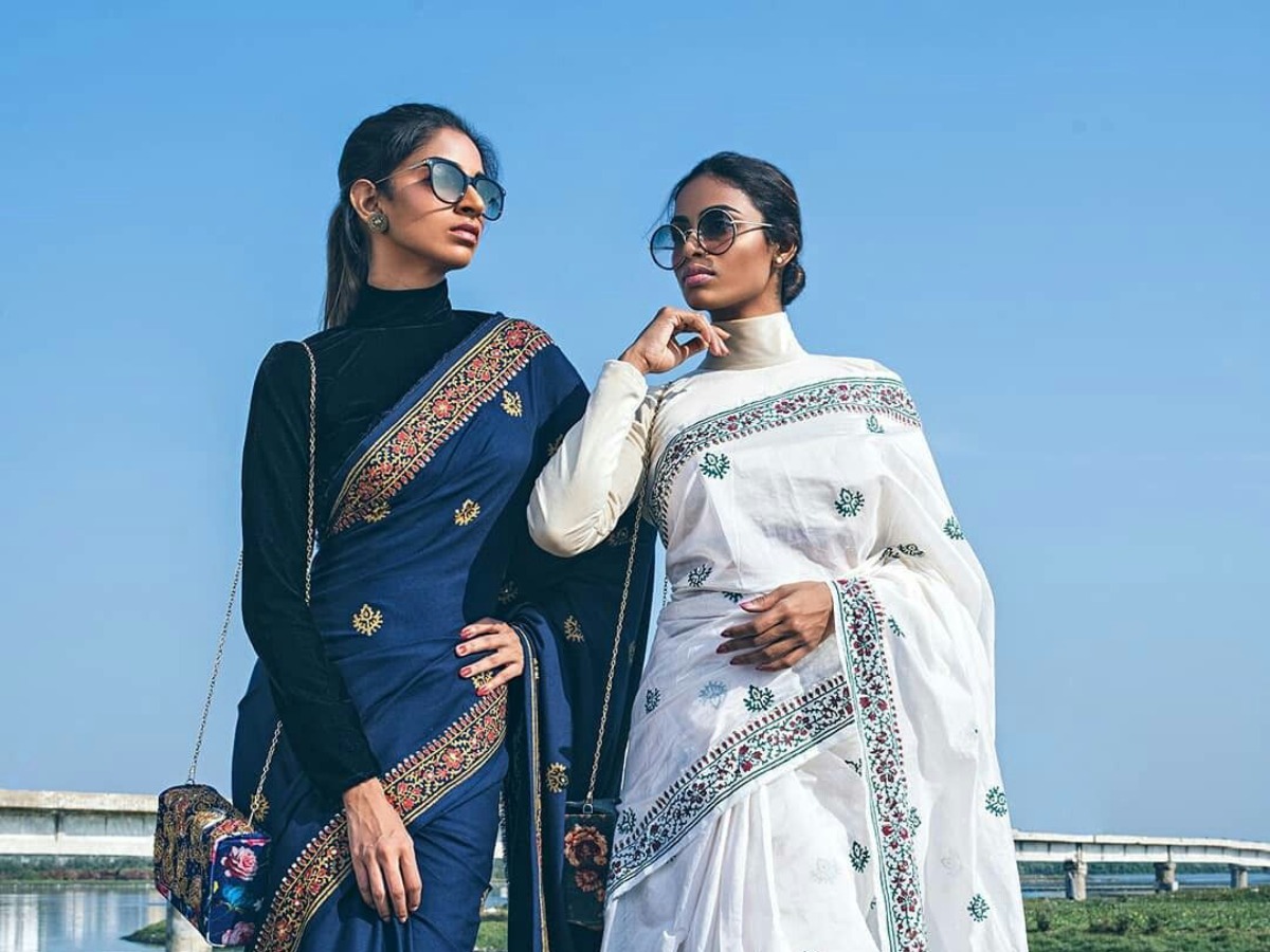 10 Ways to Stay Warm and Stylish with Winter Wear on Saree - The Kosha  Journal